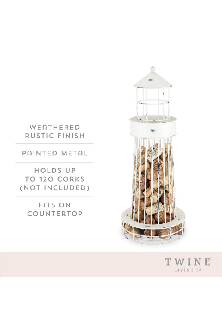 Lighthouse Cork Holder, Alternate, color, White