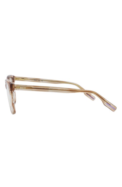 Alexander Mcqueen Mcqueen 53mm Square Optical Glasses In Havana Havana Transparent