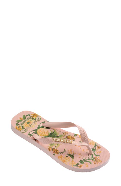 Havaianas X Farm Rio Botanical Beauty Flip Flop In Pink