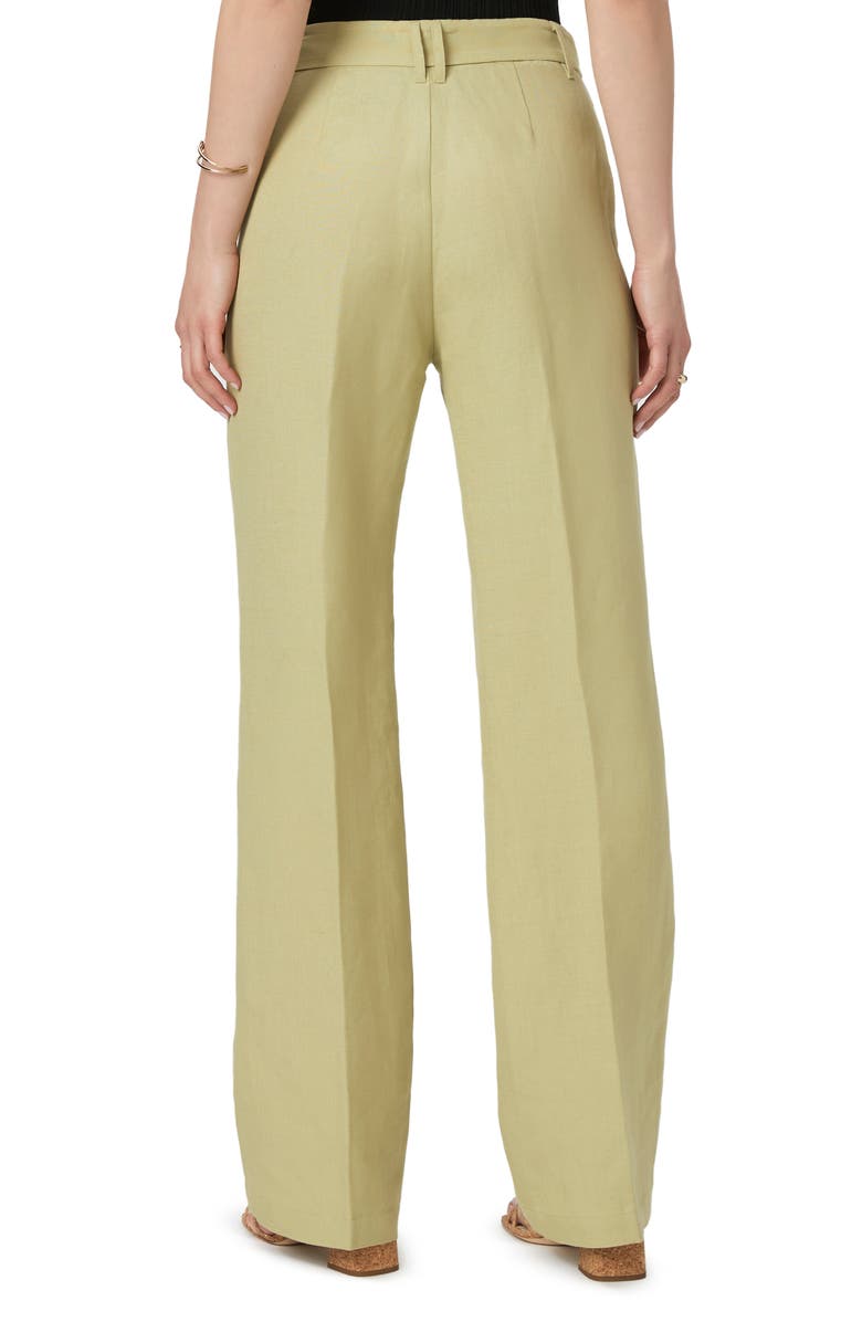 PAIGE Montauk Linen Blend Pants, Alternate, color, Pale Olive