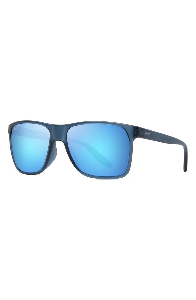 Maui Jim Pailolo 58mm PolarizedPlus2<sup
®</sup
Rectangular Sunglasses, Alternate, color, Matte Navy