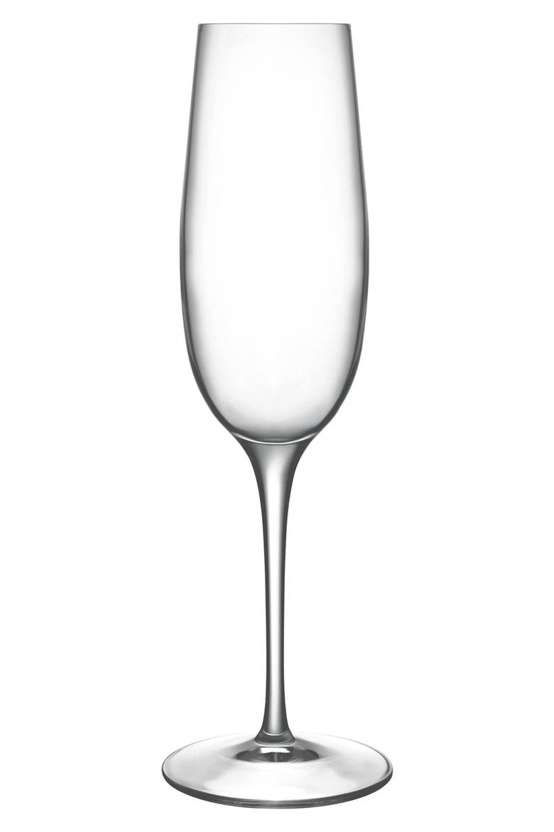 Crescendo 8 oz. Champagne/Prosecco Flute Stems, Set of 4, Main, color, CLEAR