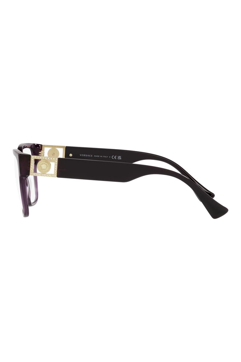 56mm Square Optical Glasses, Alternate, color, PLUM