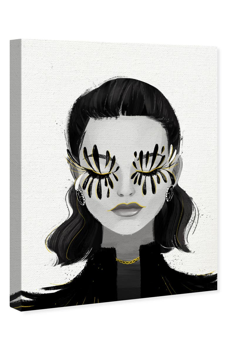 Oliver Gal Eyelash Petals Girl Canvas Wall Art, Alternate, color, 