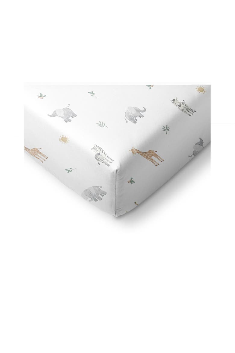 Cotton Jersey Fitted Sheet, Main, color, Roam and Roar