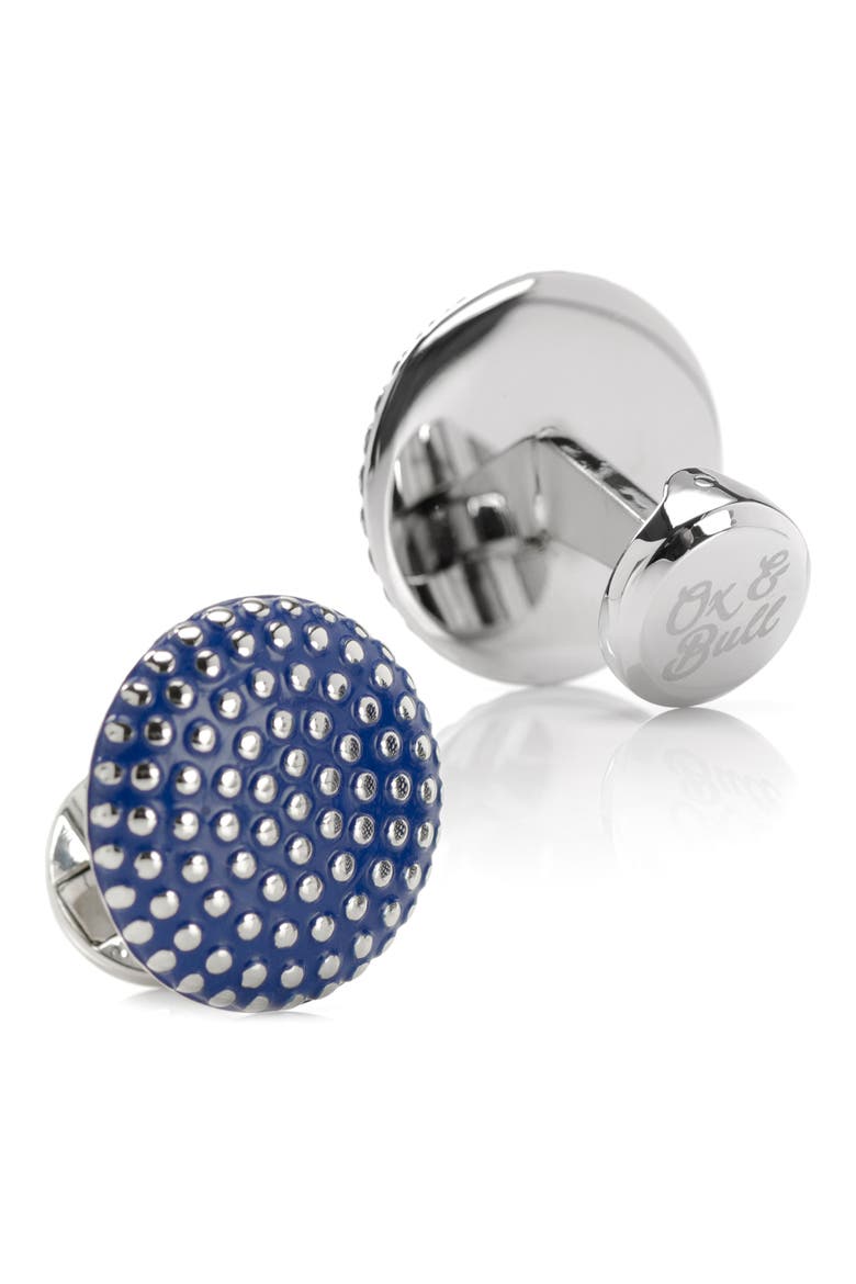 Dot Cuff Links, Alternate, color, NAVY