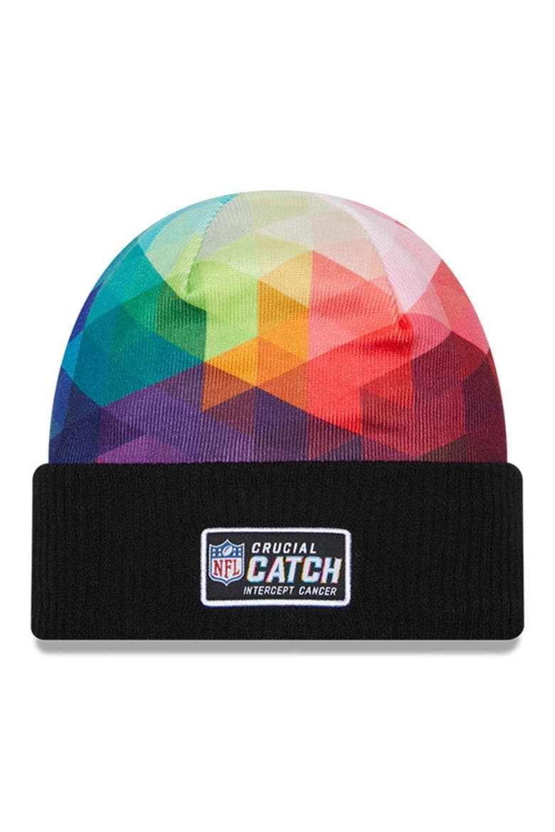 Men's New Era  Black Tennessee Titans 2023 NFL Crucial Catch Cuffed Knit Hat, Alternate, color, Black