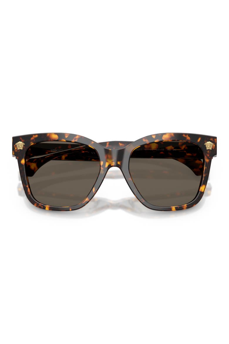 55mm Square Sunglasses, Alternate, color, HAVANA YELLOW / BROWN