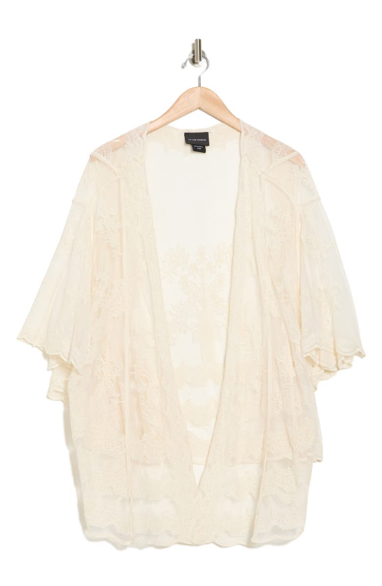 Forgotten Grace Lace High/Low Wrap, Alternate, color, Natural