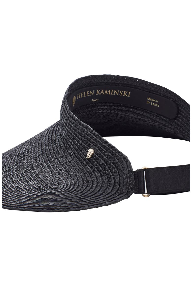 Woven Raffia Visor, Alternate, color, CHARCOAL