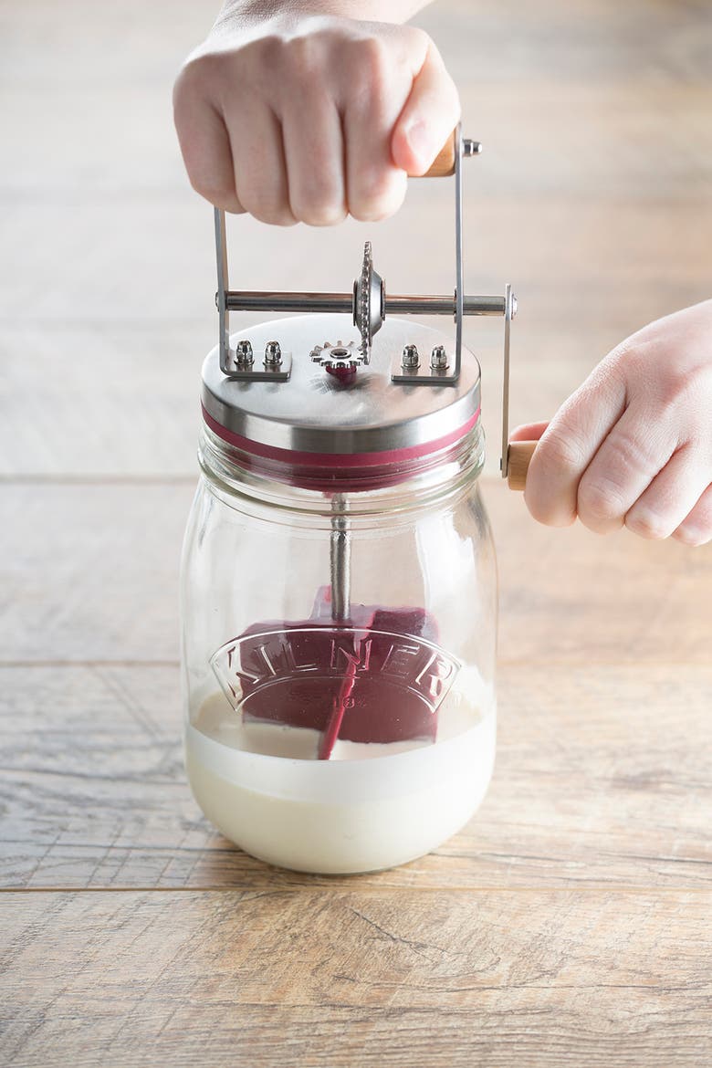 Scratch Cooking Butter Churner, Alternate, color, Clear