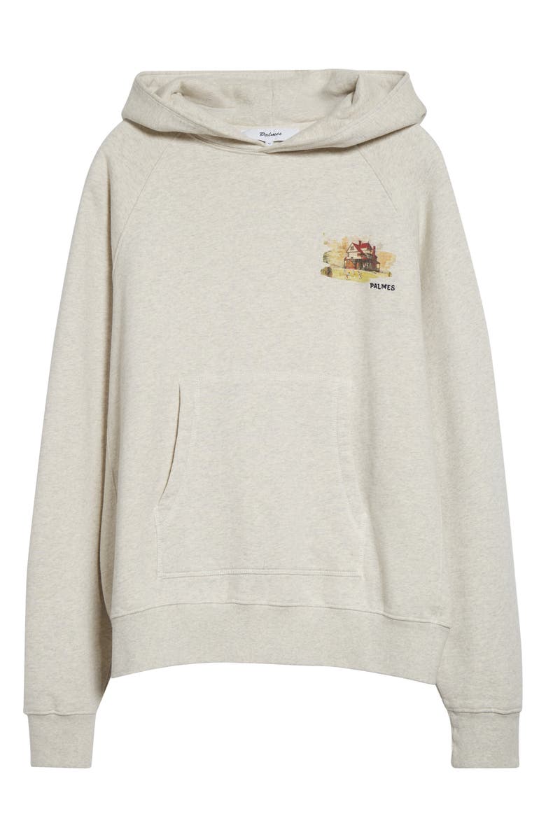 PALMES Porch Graphic Hoodie, Alternate, color, Oatmeal