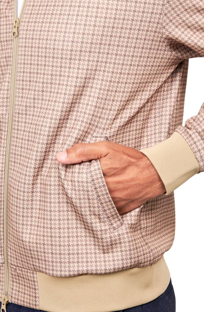 CONSTRUCT Houndstooth Track Jacket, Alternate, color, Khaki