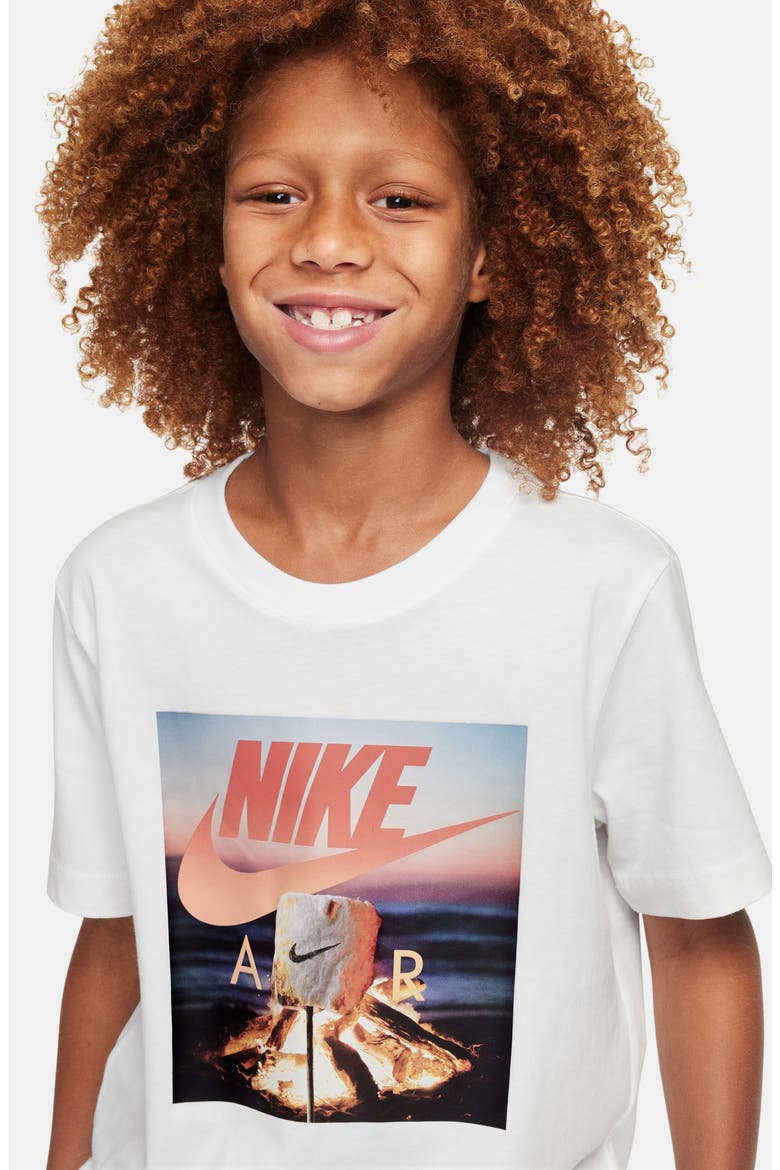 Kids' Air Graphic T-Shirt, Alternate, color, WHITE