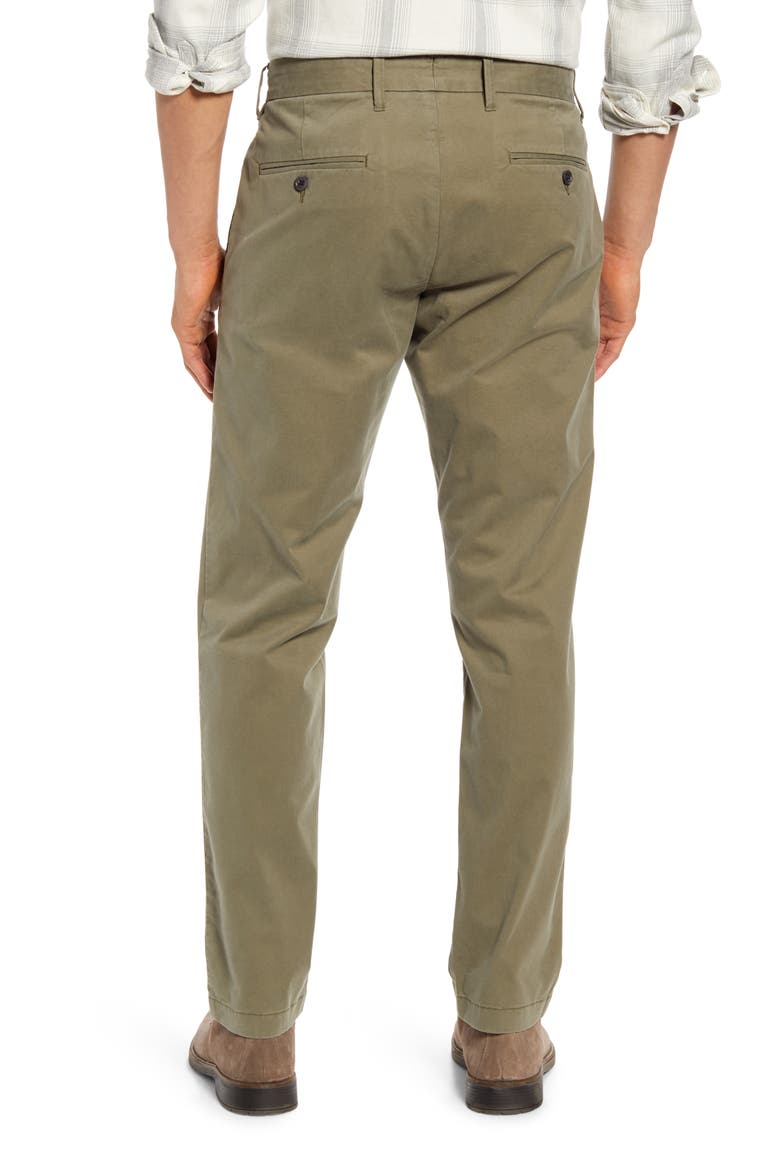 Ballard Slim Fit Peached Twill Chino Pants, Alternate, color, OLIVE GROVE