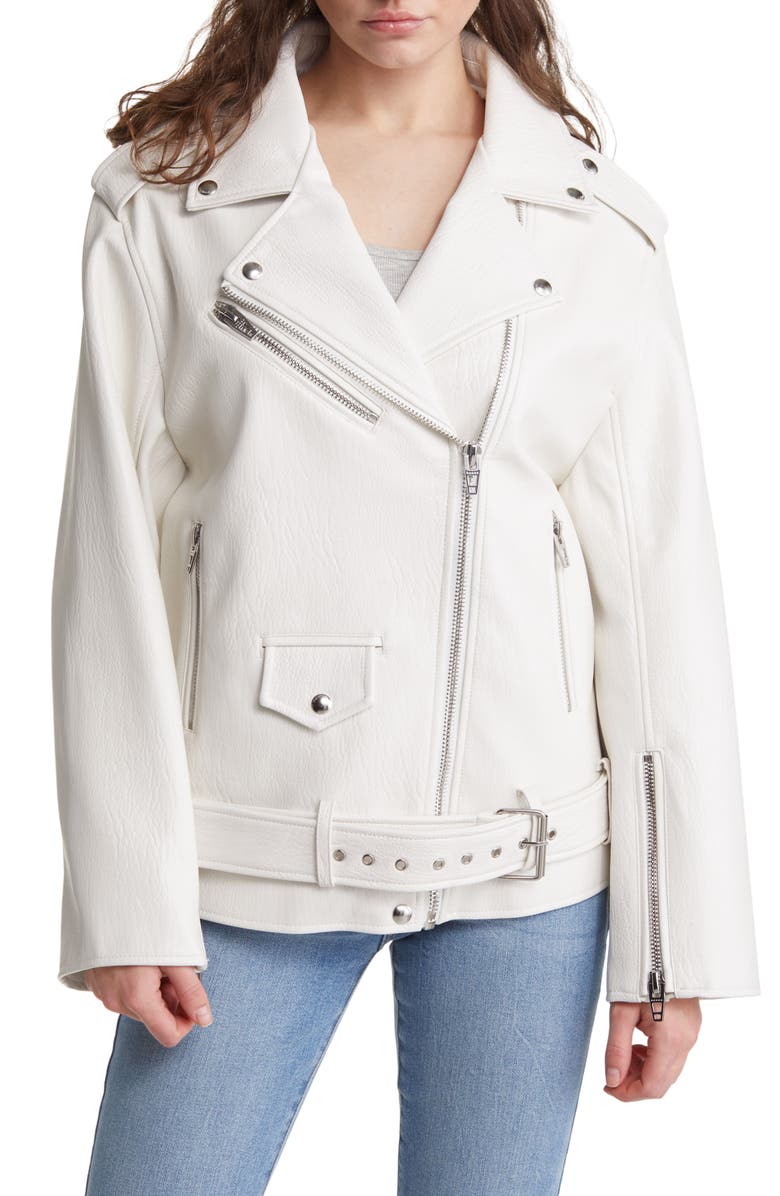 BLANKNYC Boyfriend Faux Leather Moto Jacket, Alternate, color, 