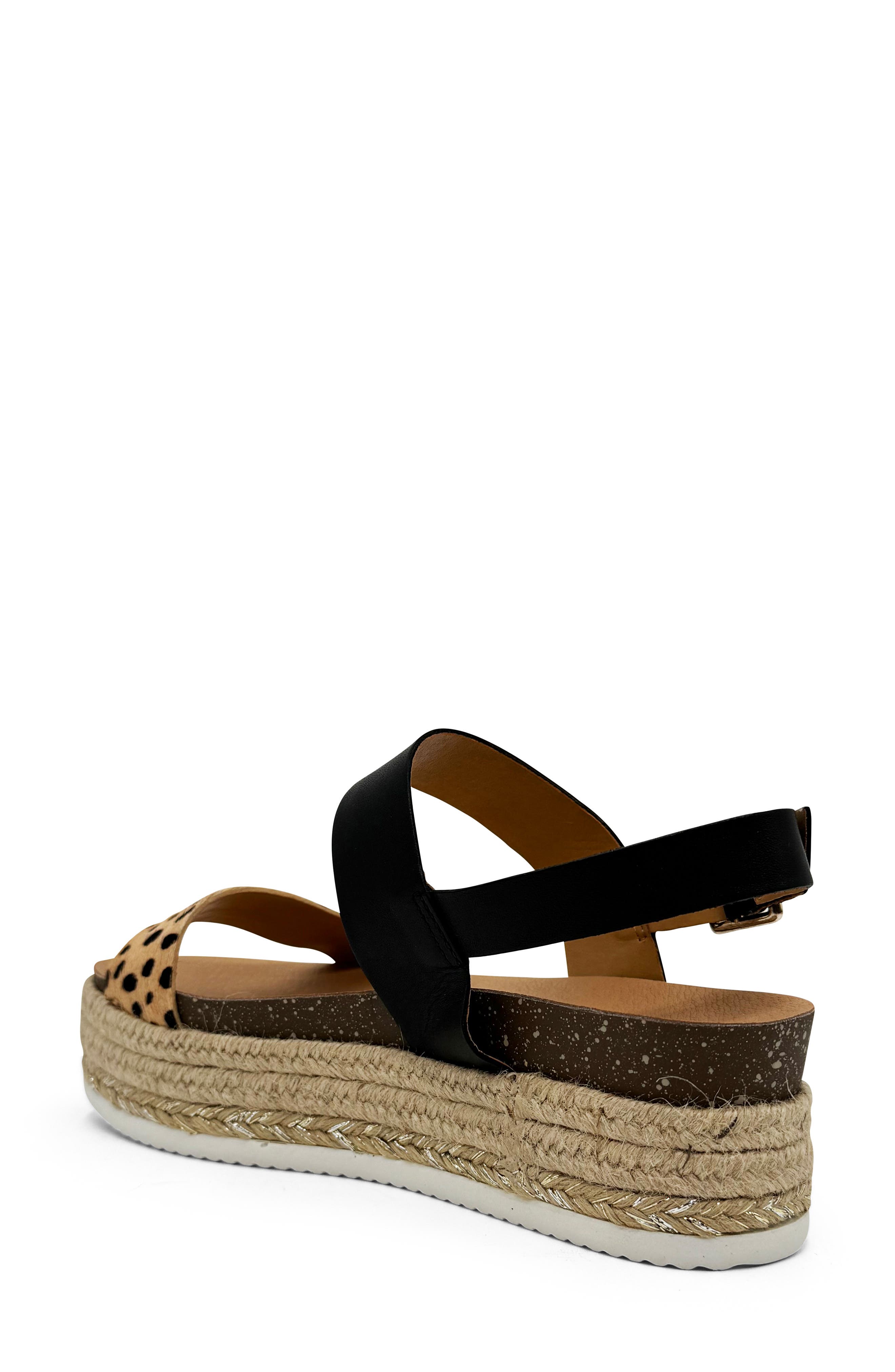 CHELSEA CREW Colby Platform Sandal, Alternate, color, Black Cheetah Leather