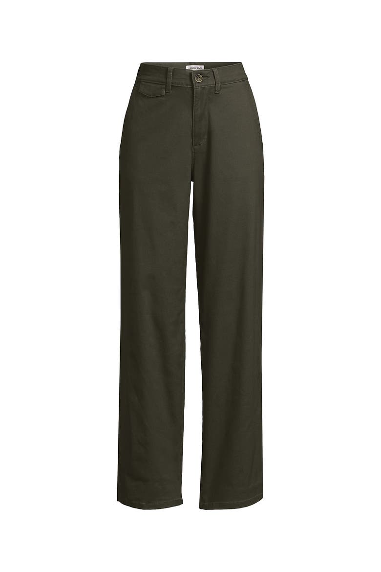Chino High Rise Rail Straight Leg Pants, Alternate, color, Forest Moss