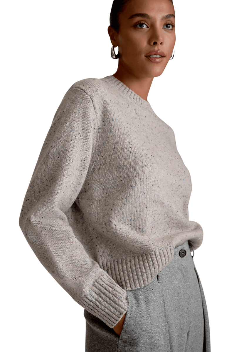 M.M.LaFleur Maura Confetti Wool Sweater, Alternate, color, Cinder