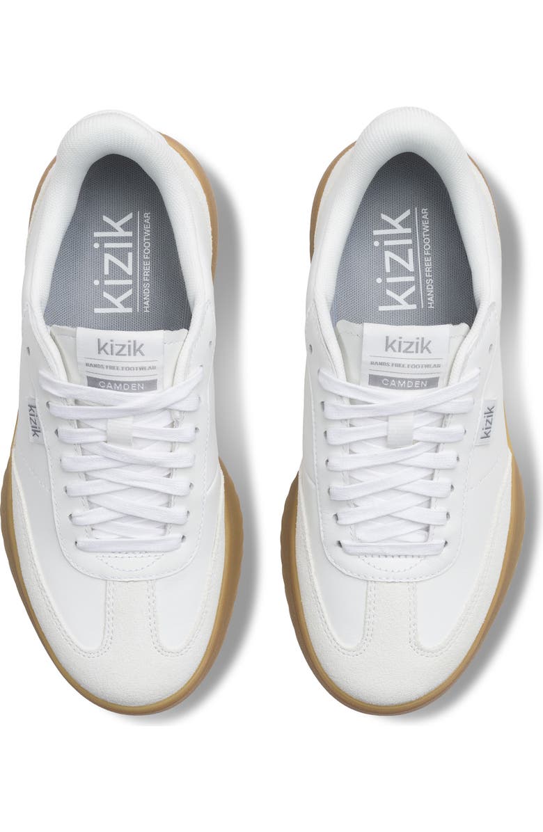 Kizik Camden Slip-On Sneaker, Alternate, color, White/Gum Rubber