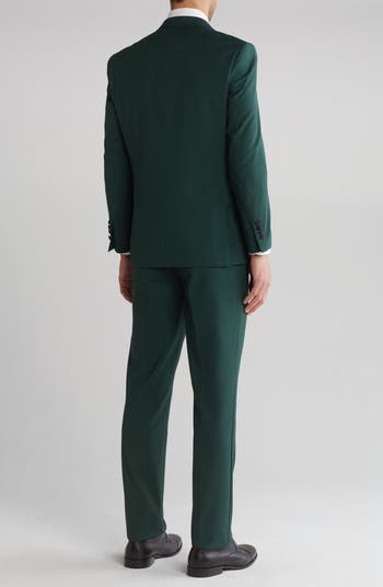 Slim Fit Satin Peak Lapel 3-Piece Suit