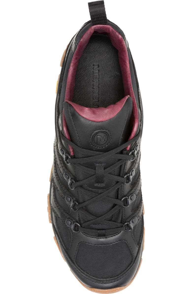 Merrell Moab 3 Luxe Leather Hiking Shoe, Alternate, color, Black/ Gum