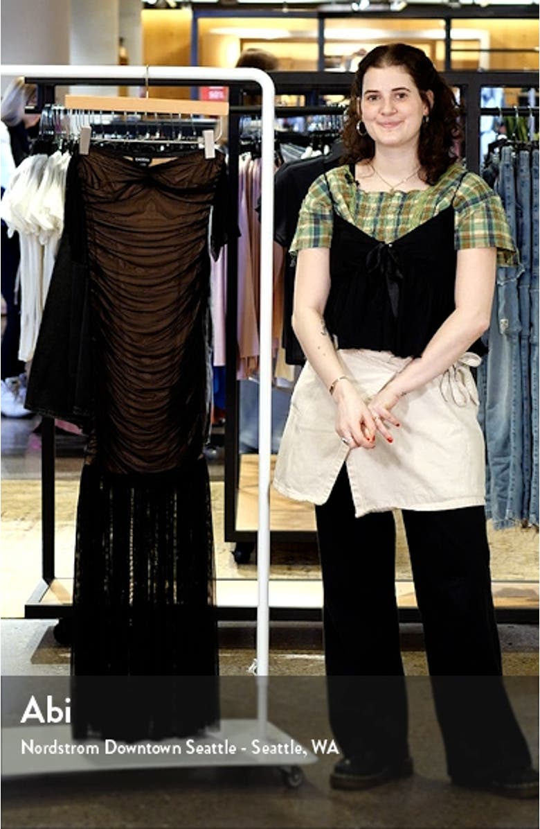 Off the Shoulder Mesh Mermaid Gown, sales video thumbnail