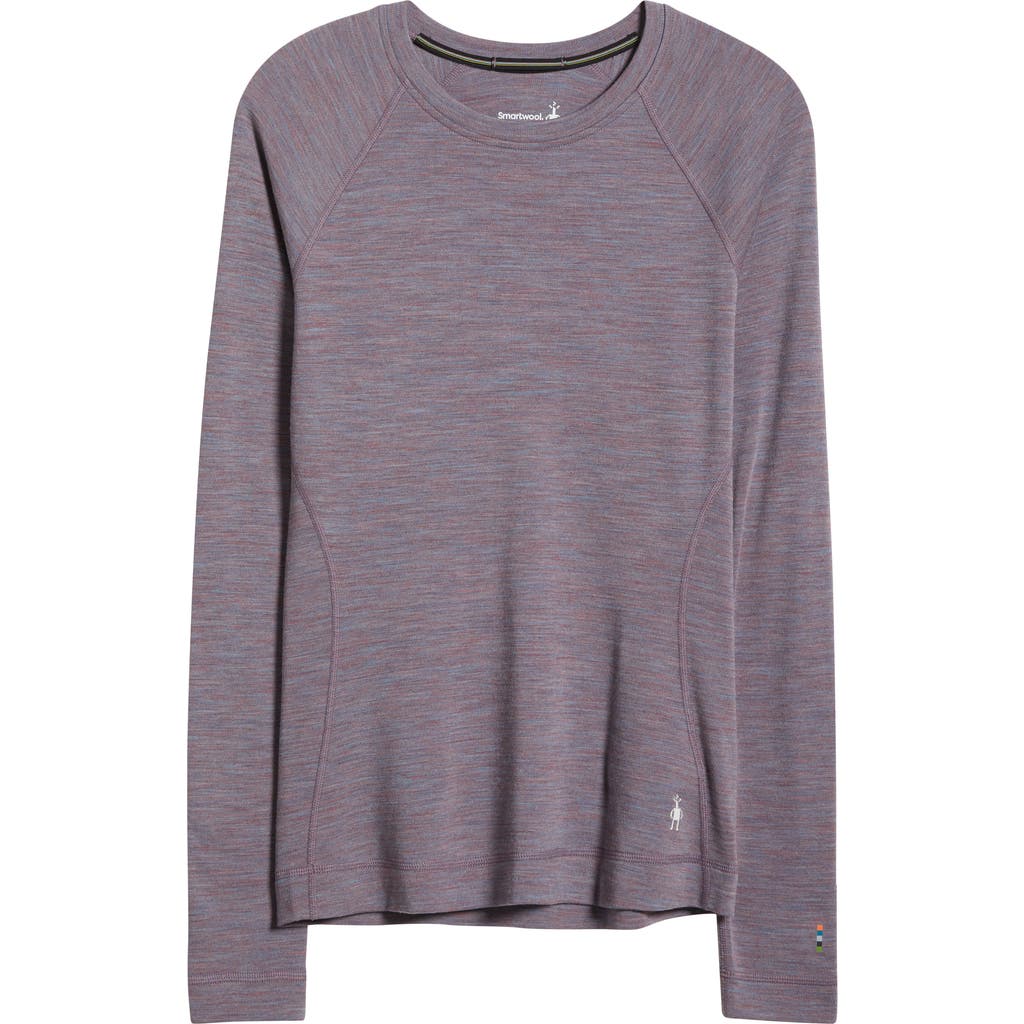 Smartwool Merino 250 Base Layer Crew Top In Chalk Violet Heather