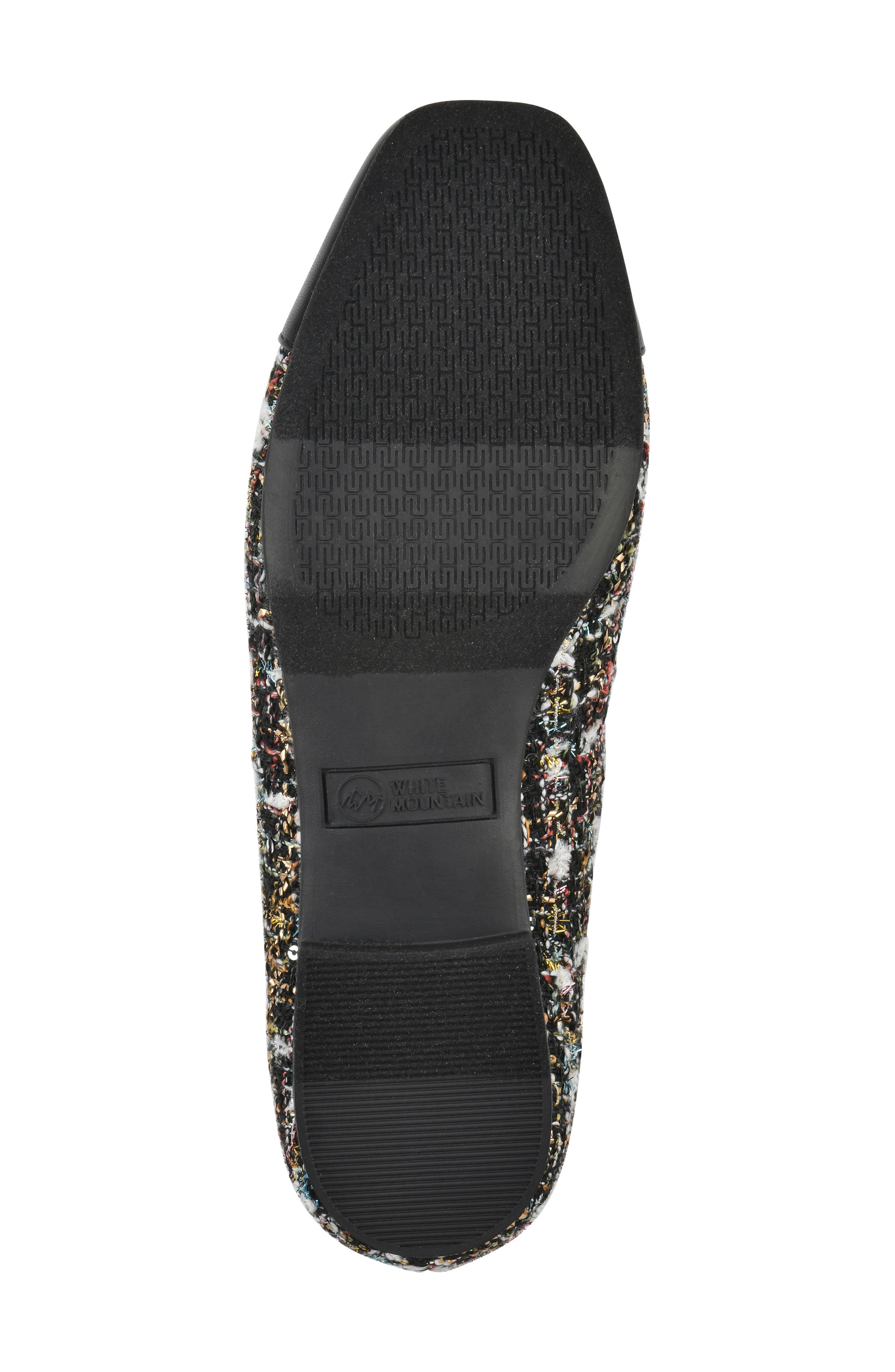 Bocci Cap Toe Flat, Alternate, color, BLACK BOUCLE FABRIC MULTI