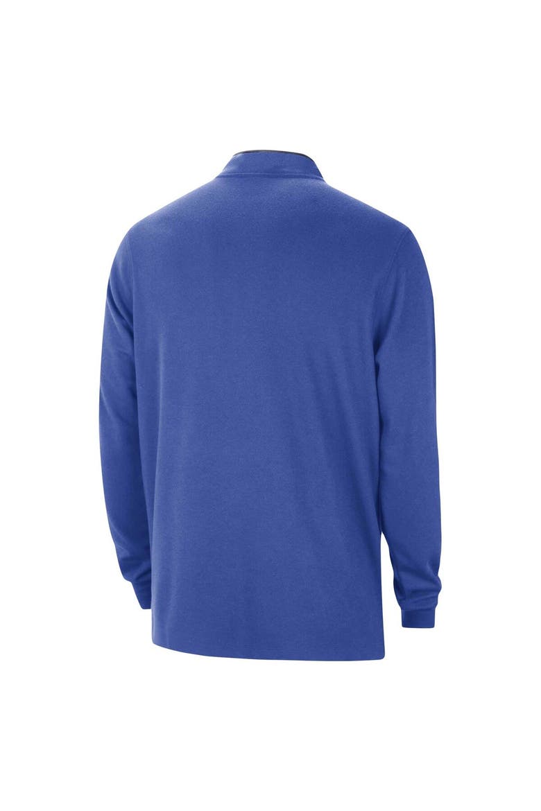 Men's Nike Blue Dallas Mavericks Authentic Performance Half-Zip Jacket, Alternate, color, Blue