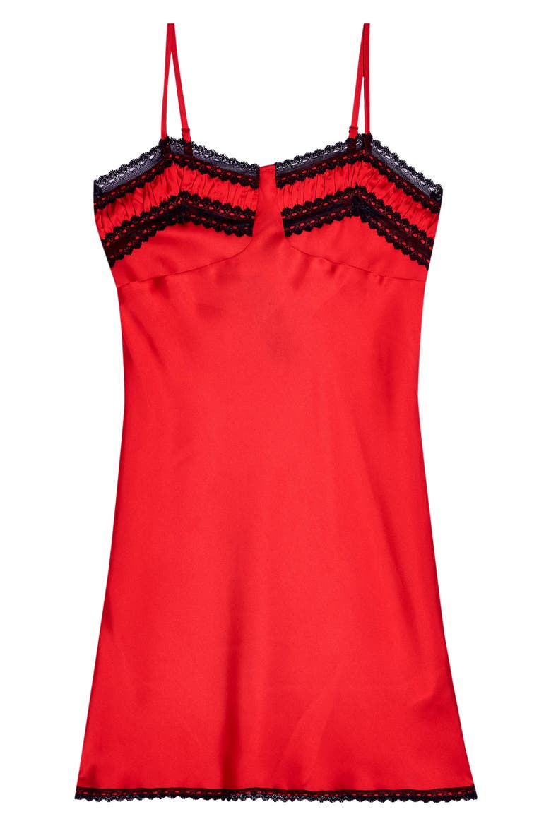 Lace Slipdress, Alternate, color, RED
