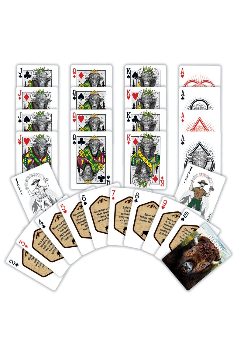 Bison Playing Cards, Alternate, color, Multicolor