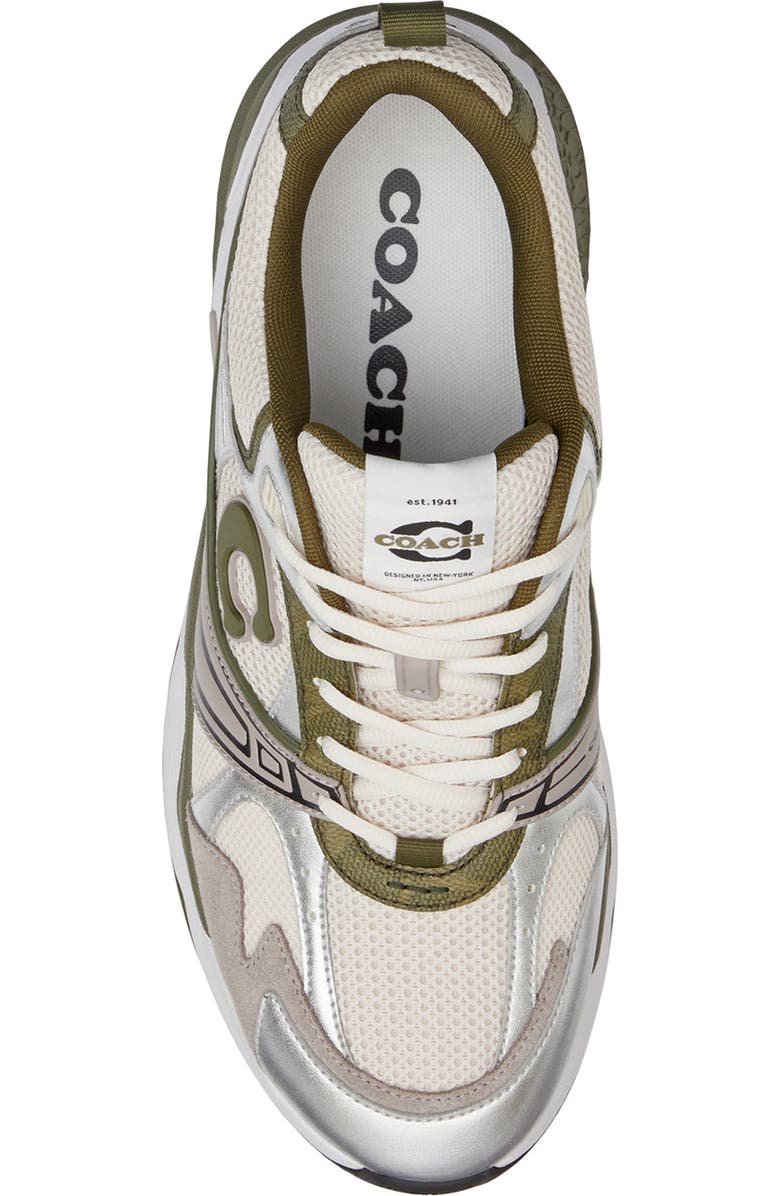 COACH Mesh Sneaker, Alternate, color, Olive Multi