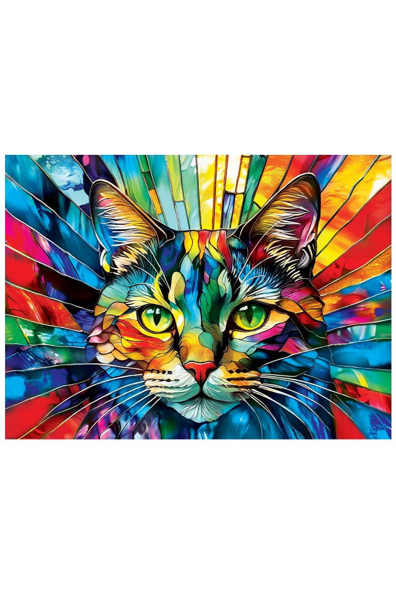 Stained Glass 500pc Puzzles 4 Pack, Alternate, color, Multicolor
