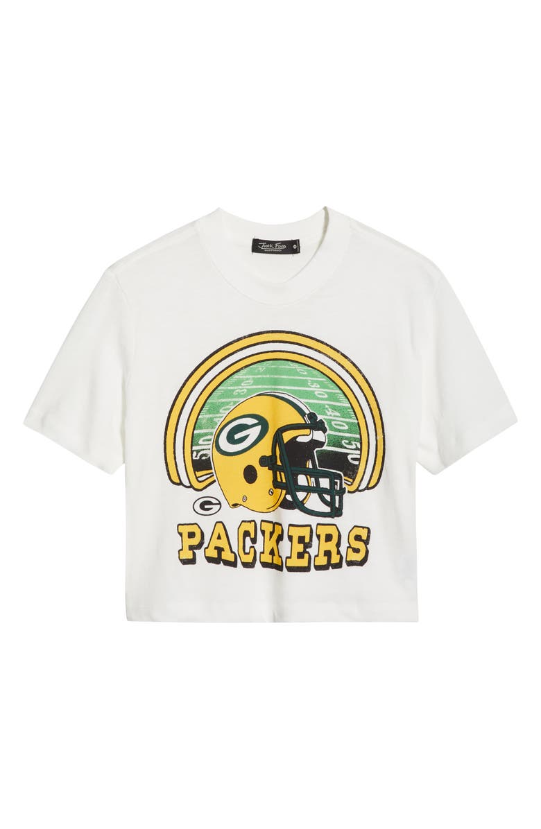 Junk Food Packers Game Time Cotton Graphic Baby Tee, Alternate, color, Vintage White