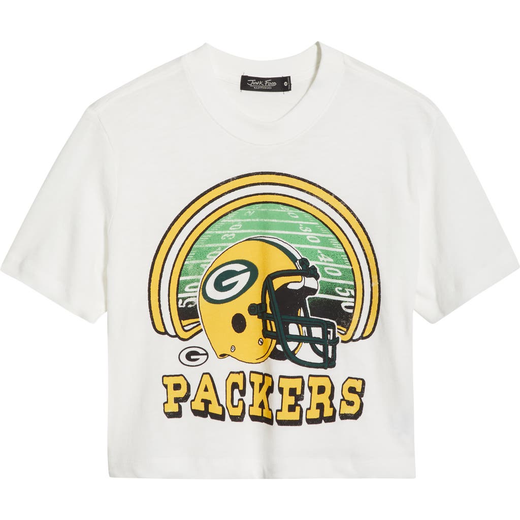 Junk Food Packers Game Time Cotton Graphic Baby Tee In White