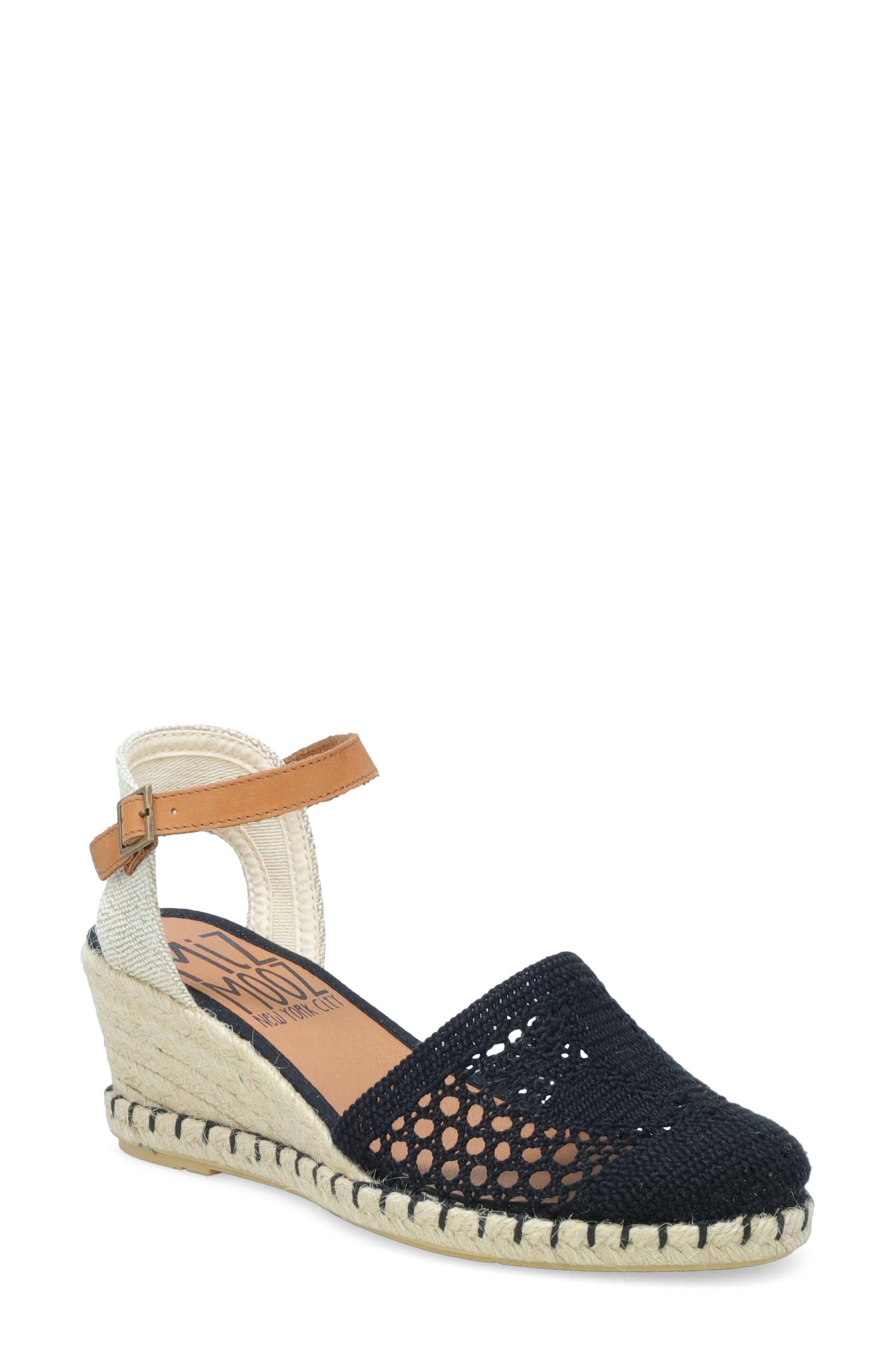 Miz Mooz May Crochet Espadrille Wedge, Main, color, 