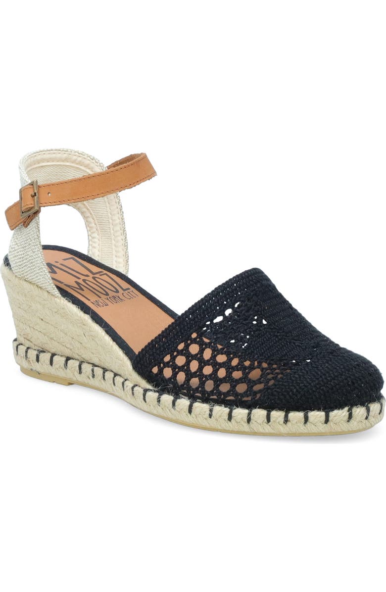 Miz Mooz May Crochet Espadrille Wedge, Main, color,