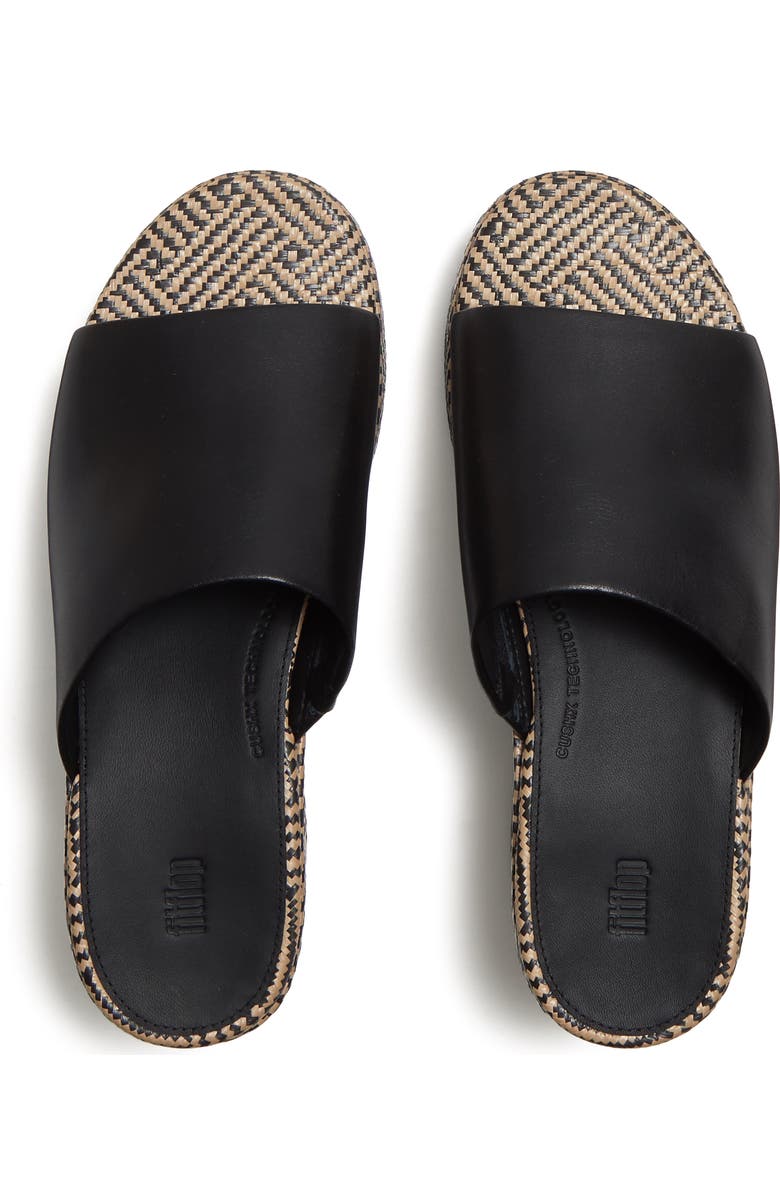 FitFlop Platfforms Graphic-Wea Slides, Alternate, color, Black