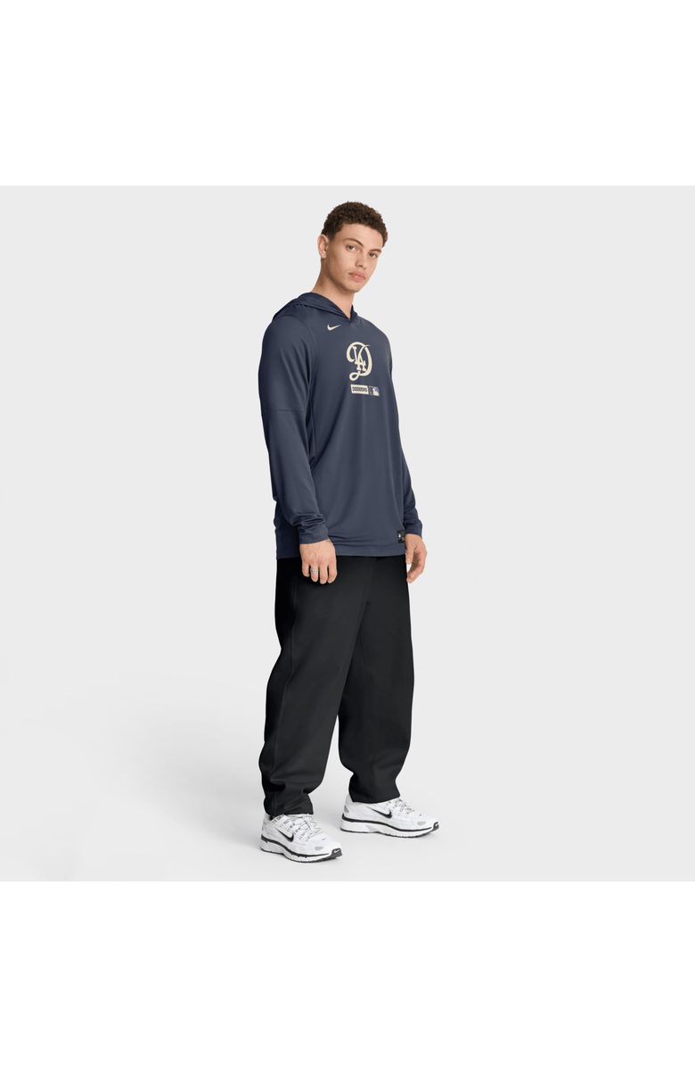 Nike Men's Nike Navy Los Angeles Dodgers City Connect Dri-FIT Long Sleeve Hooded T-Shirt, Alternate, color, Navy