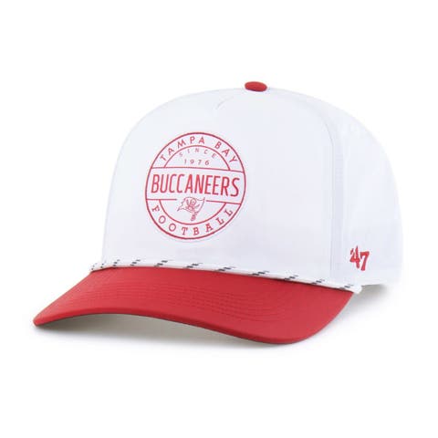 Men's '47 White/Red Tampa Bay Buccaneers Suburbia Hitch Two-Tone Adjustable Hat