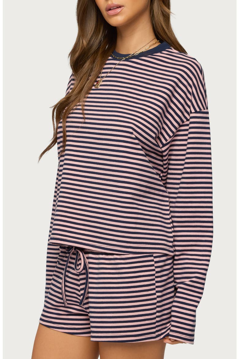 Jainee Stripe Long Sleeve Top, Alternate, color, NAVY-AND-PINK