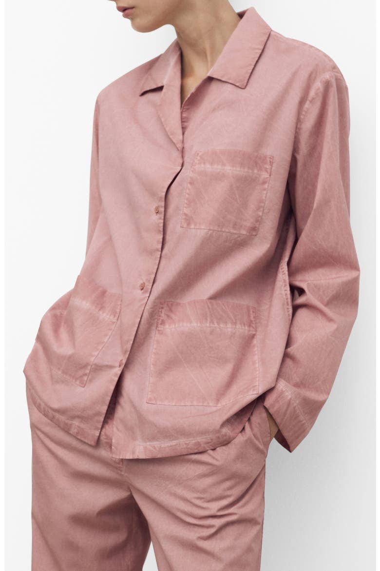 Garment Dyed Button-Up Shirt, Main, color, MEDIUM PINK