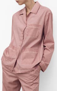 MANGO Garment Dyed Button-Up Shirt