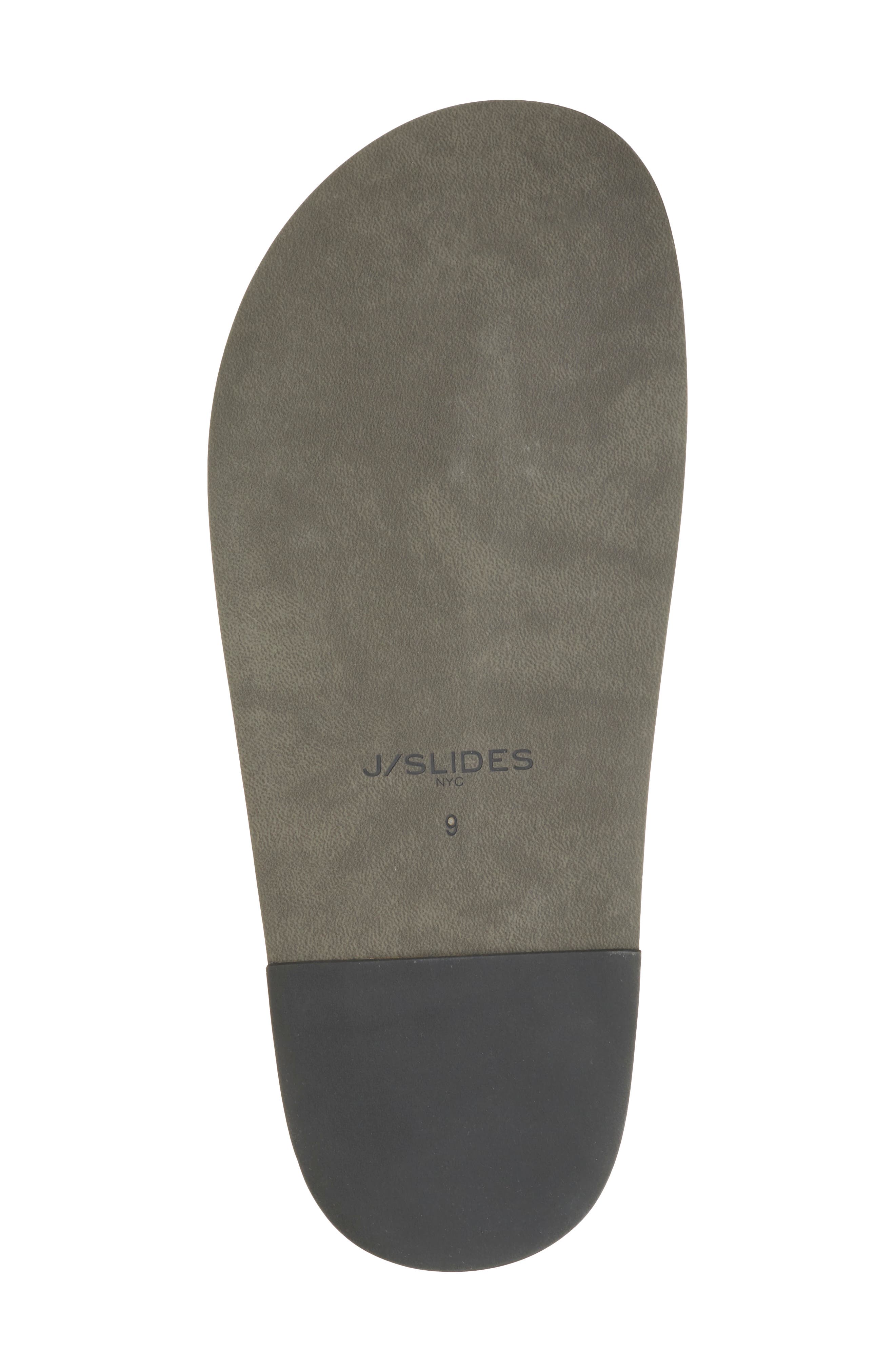 JSlides Raffia Slide Sandal, Alternate, color, Black Stretch