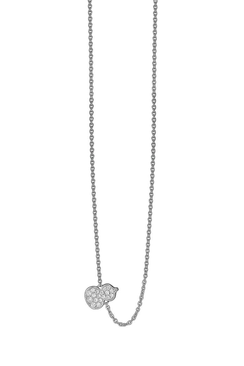 Petite Wulu Diamond Pendant Necklace, Main, color, WHITE GOLD