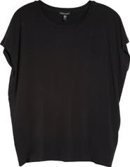 Eileen Fisher Crewneck Boxy Stretch Jersey Top