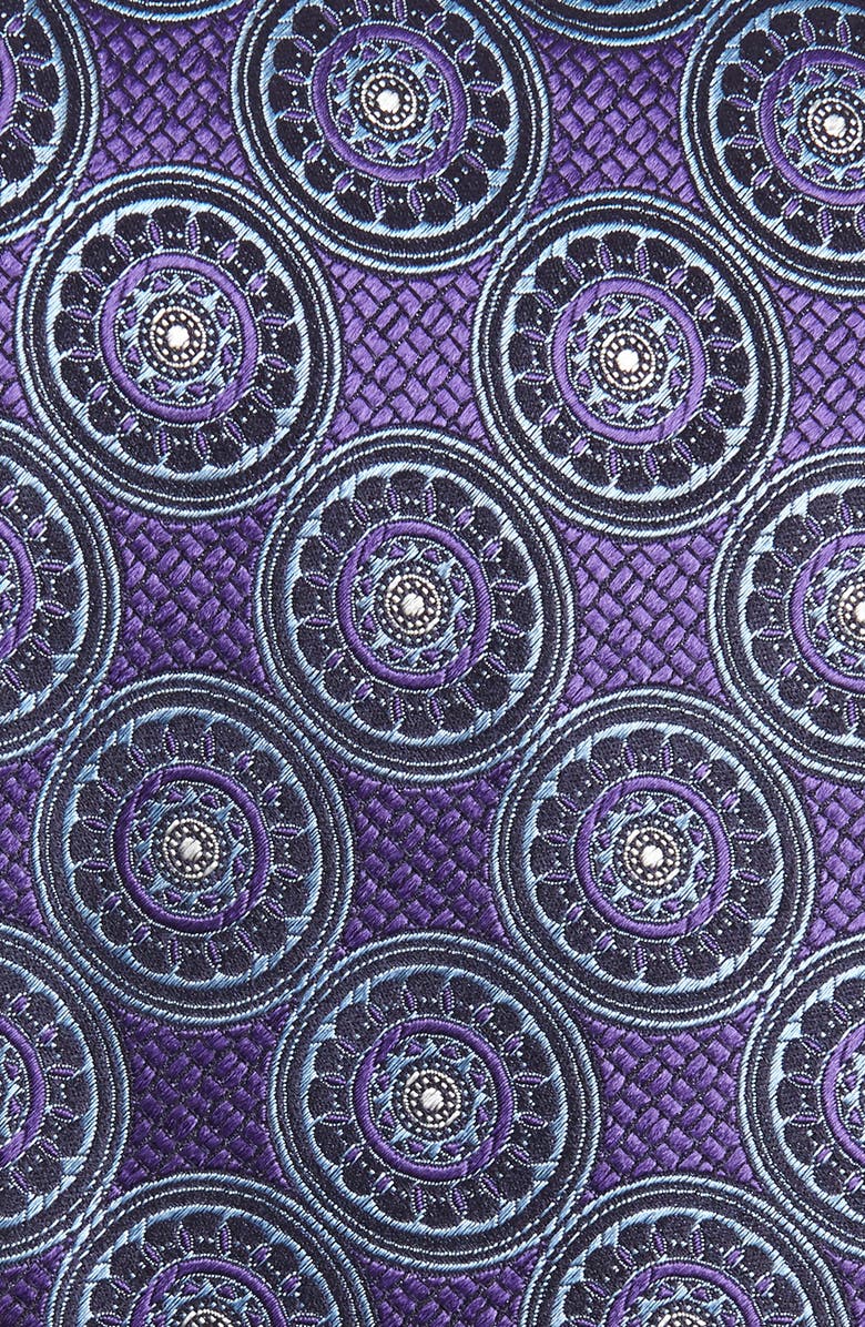 ZEGNA Ermenegildo Zegna Medallion Silk Tie, Alternate, color,