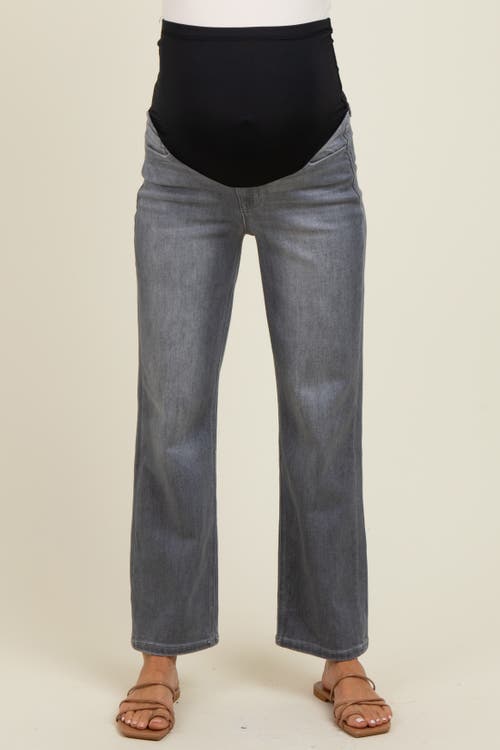 Pinkblush Ankle Slim Wide Leg Maternity Jeans In Multi