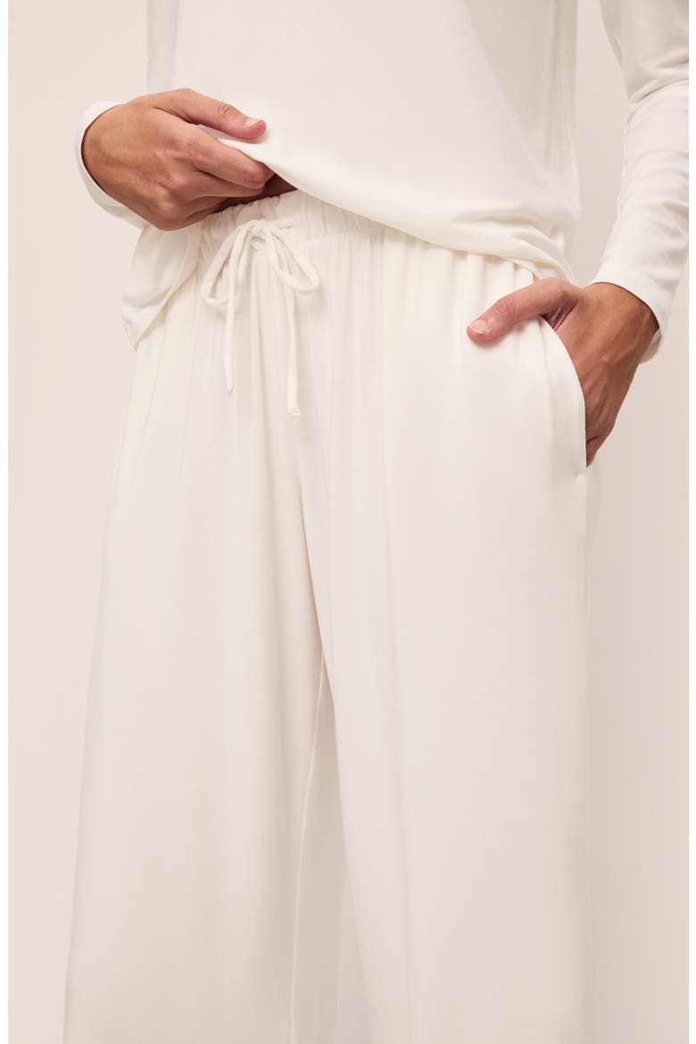 Gisele Stretch Modal Pajama Pants, Alternate, color, IVORY